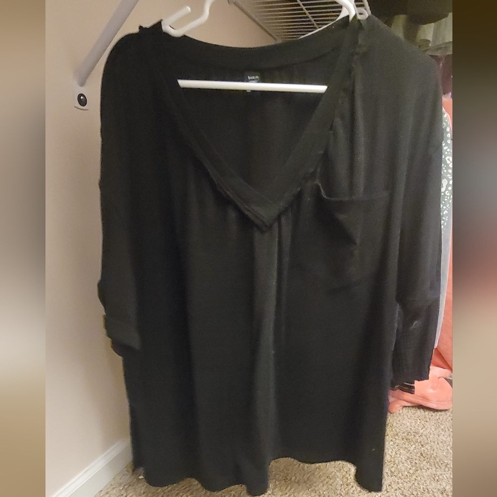 BUNDLE - SHEIN Black Long Sleeve V-Neck Top